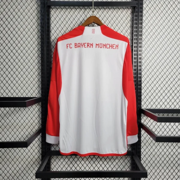 2023/2024 Long Sleeve Bayern Munchen Home Football Shirt