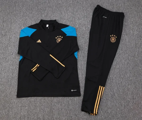 2023 Germany Half-Pull Training Suit Black Football Shirt