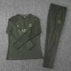 2023/2024 Paris Saint-Germain Half-Pull Training Suit Green Football Shirt