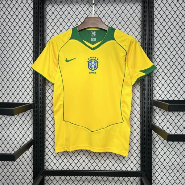 2004 Retro Brazil Home Football Shirt