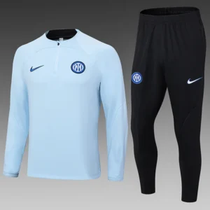 2023/2024 Inter Milan Half-Pull Training Suit Light Blue Football Shirt