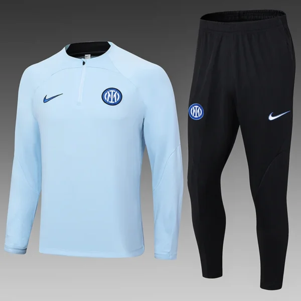 2023/2024 Inter Milan Half-Pull Training Suit Light Blue Football Shirt