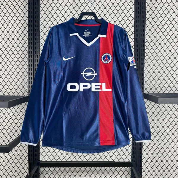 2001/2002 Retro Long Sleeve Paris Home Football Shirt
