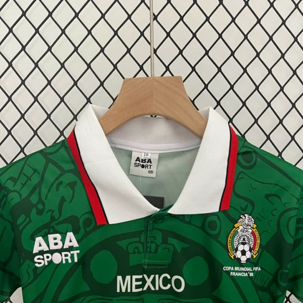 1998 Retro Mexico Home Football Shirt Kids Size