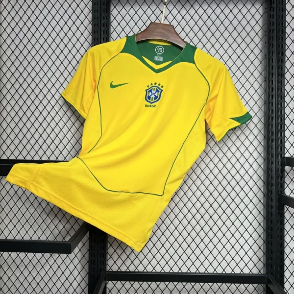 2004 Retro Brazil Home Football Shirt