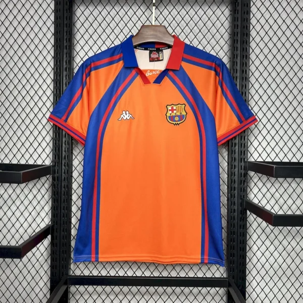 1998 Retro Barcelona Away Football Jersey