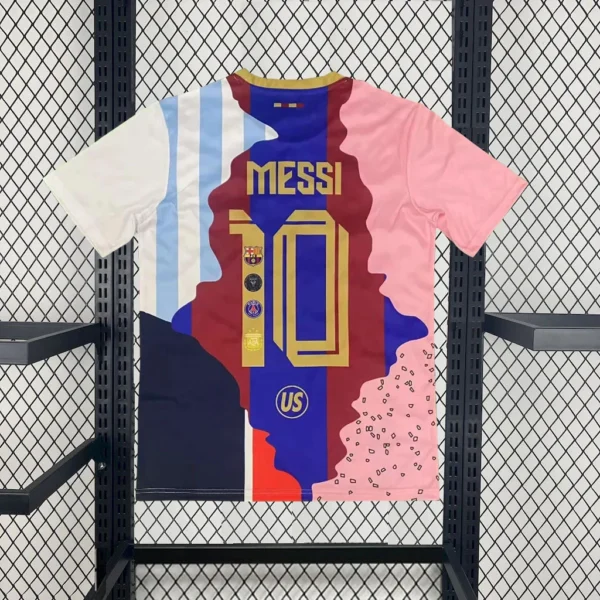 2025/2026 Messi Commemorative Edition of Inter Miami Argentina Barcelona Paris Football Shirt
