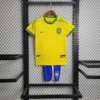 1998 Retro Brazil Home Football Shirt Kids Size