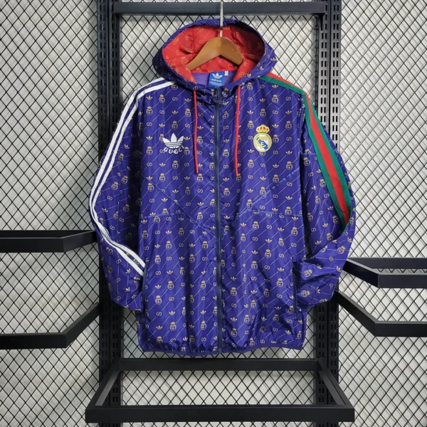 2023/2024 Real Madrid GUCCI Joint Windbreaker Blue Football Shirt