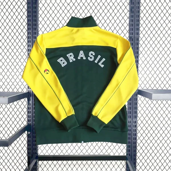 1982 Retro Brazilian Jacket Trench Jersey Football Shirt