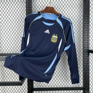 2006/2007 Argentina World Cup Away Long Sleeves Retro Jersey