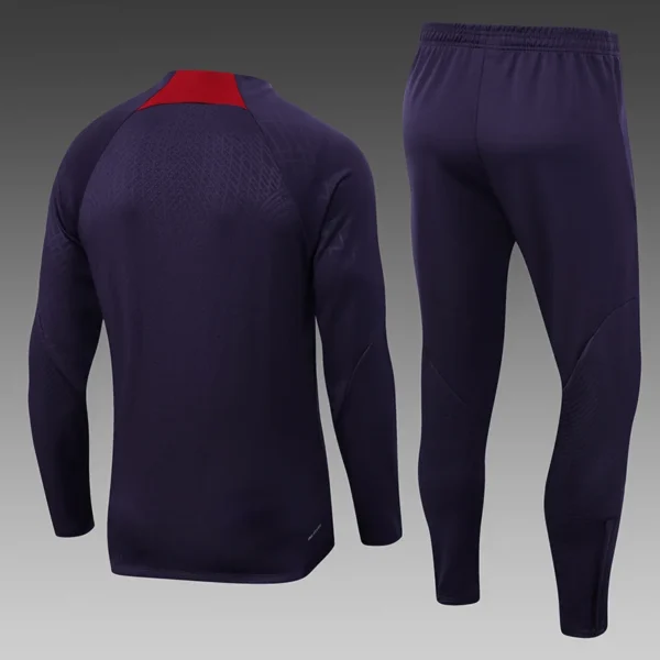 2023/2024 Paris Saint-Germain Half-Pull Training Suit Purple Football Shirt