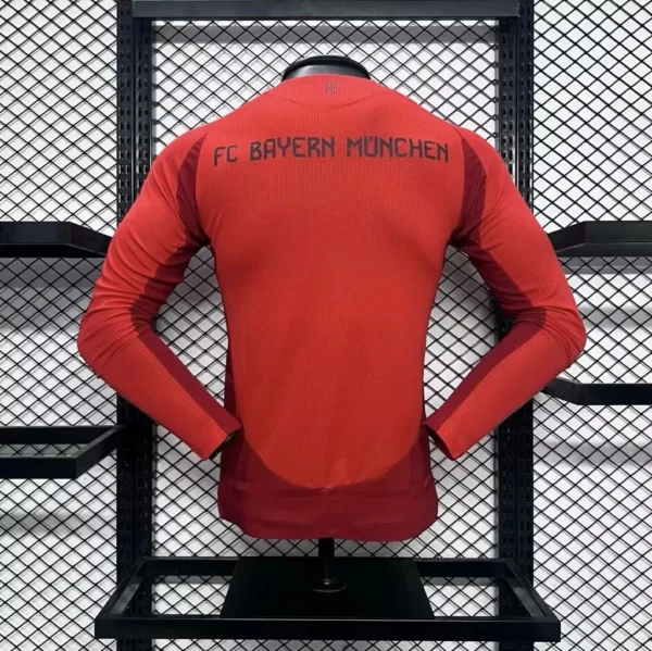 2024/2025 Player Edition Bayern Munich Home Long Sleeve Jersey