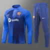 2023/2024 Barcelona Half-Pull Training Suit Blue Football Shirt