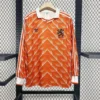 1988 Retro Long Sleeve Netherlands Home Jersey
