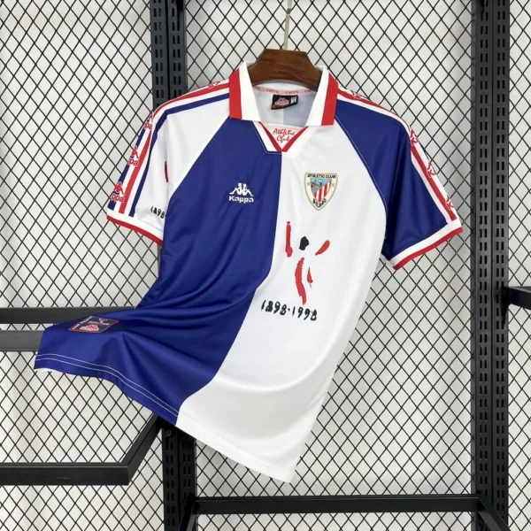 1997/1998 Athletic Bilbao Away Sponsors Retro Jersey Football Shirt