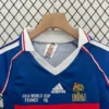 1998 Retro France Home Football Shirt Kids Size